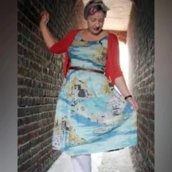 Boden Nancy Blue Riviera Dress Women Size 6R - Picture 3 of 16